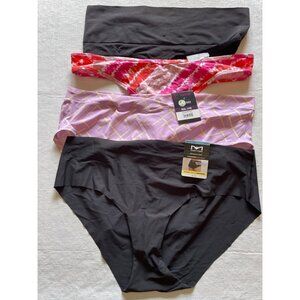 Maidenform & No Boundaries Womens Hipster Panties Set of 4 all Size XXL